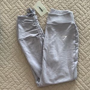 NWT Gymshark Ruched Joggers Intense Steel Blue